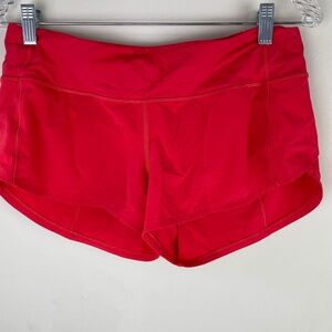 Lululemon Speed-Up Red Lined Shorts Size 6
